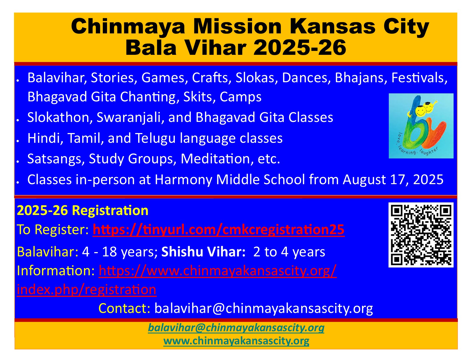 CMKC Balavihar Enrollment 2025 2026 LandScape Web