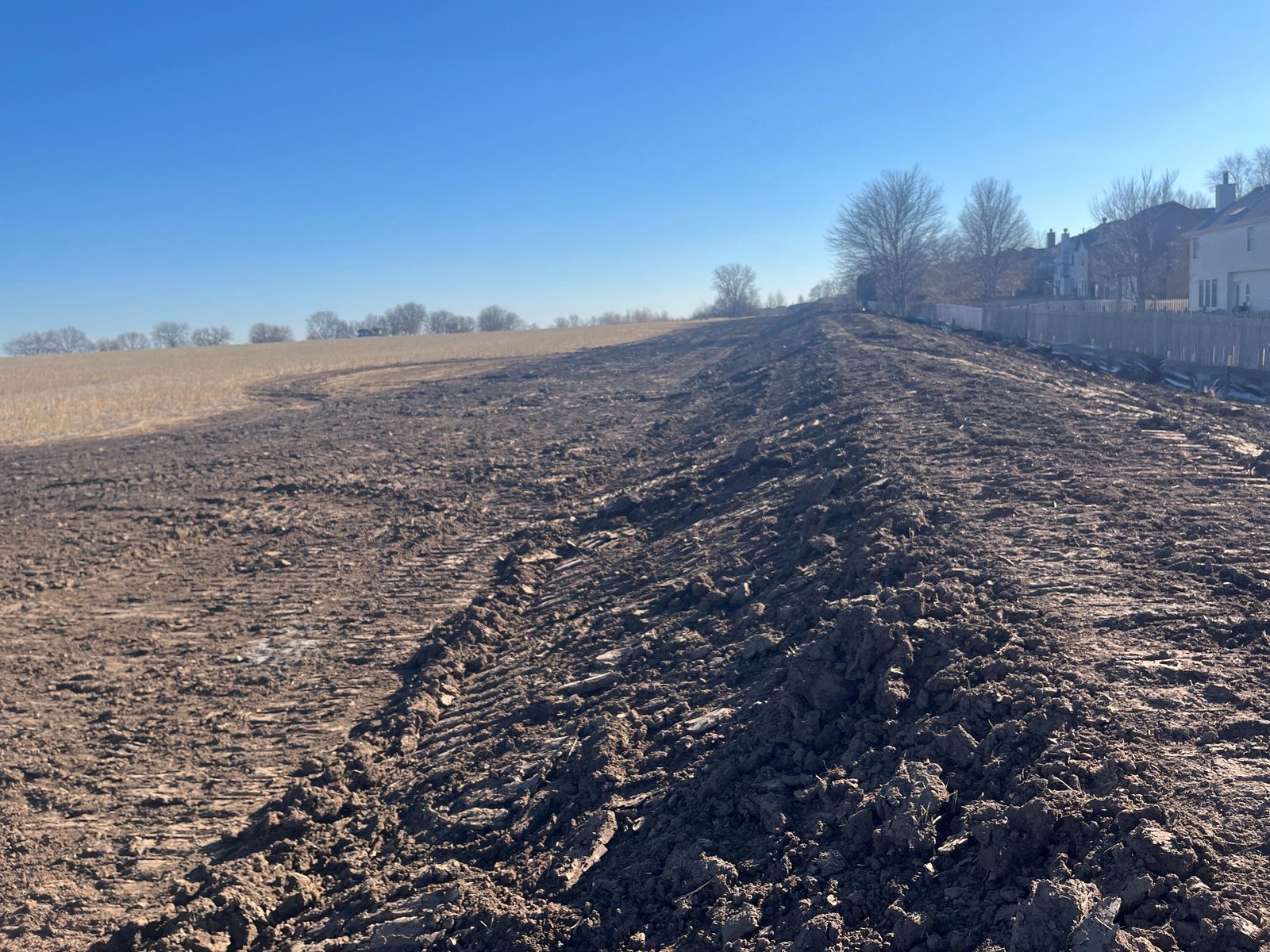 Western berm grading work