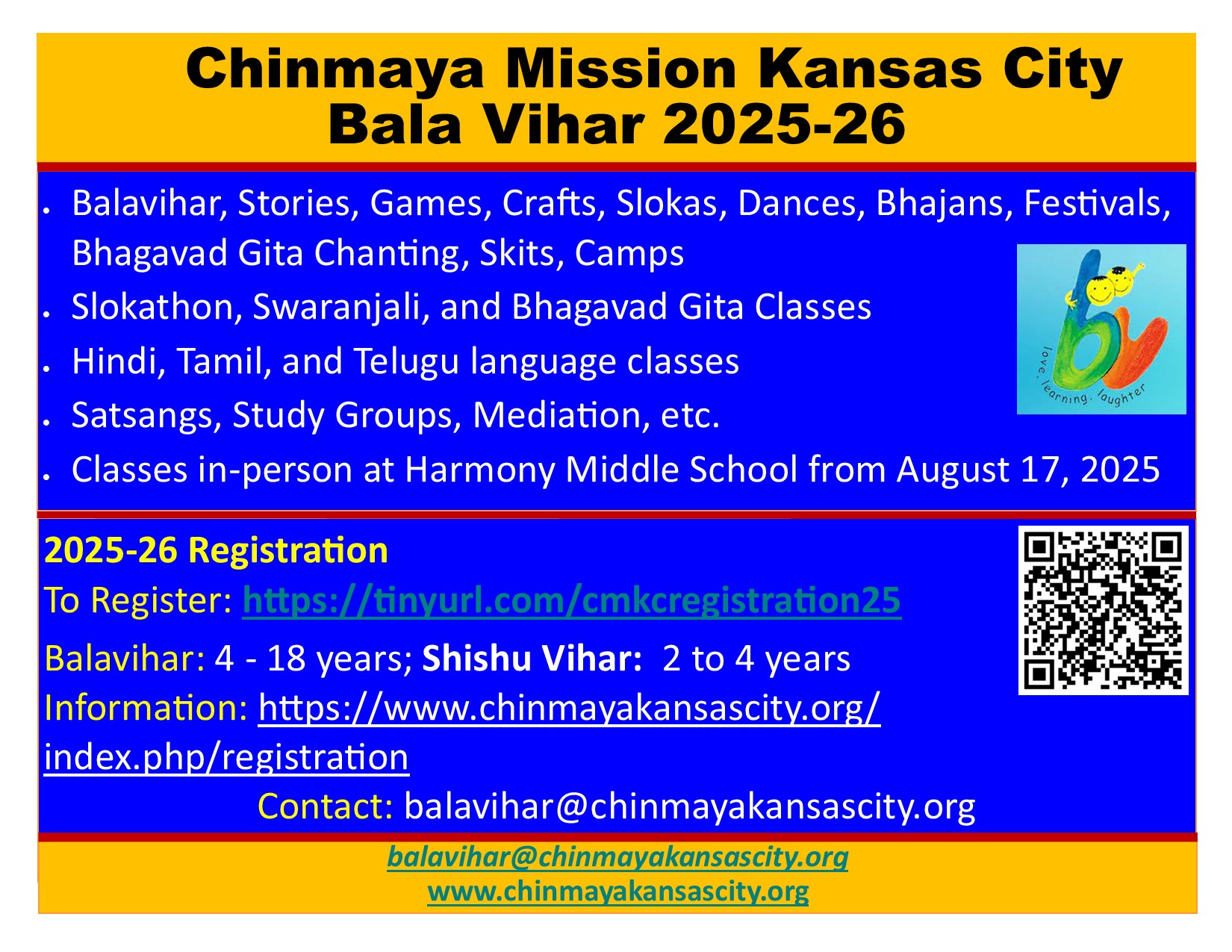 CMKC Balavihar Enrollment 2025 2026 LandScape Web